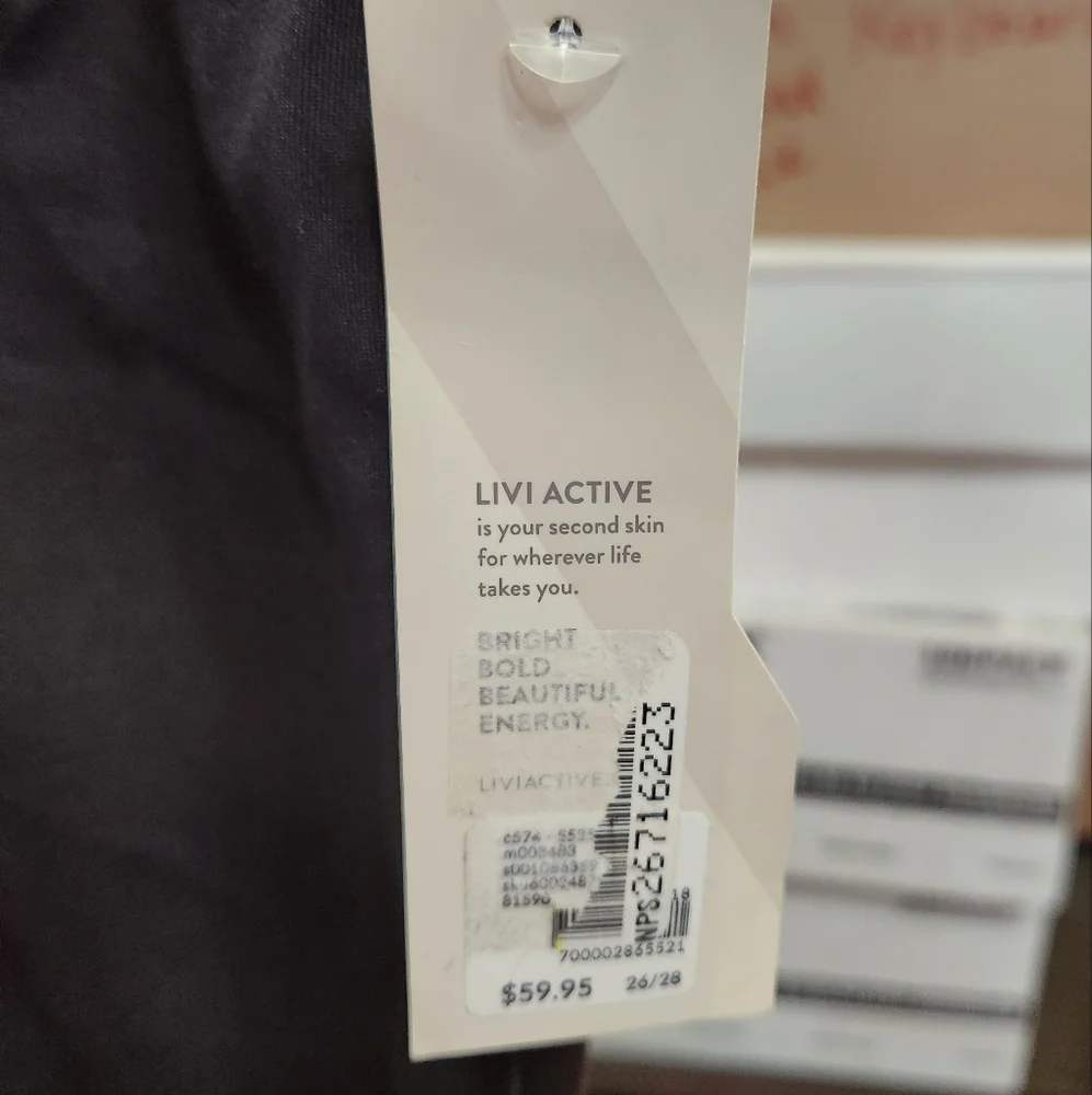 Livi Active Capri Pants with Cute Crisscross Tie with a Bow 26/28 - Picture 6 of 7